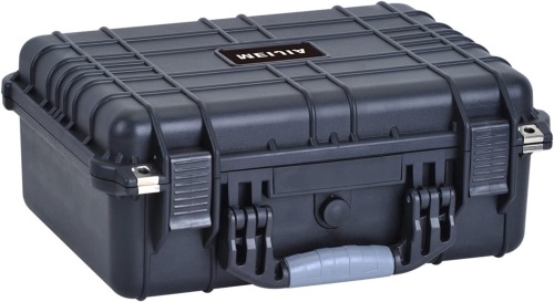 MEIJIA Portable All Weather Waterproof Camera Case With Foam,Fit Use of Drones,Camera,Equipments,Pistols,Elegant Black,15.98x12.99x6.85inches - Lot 720