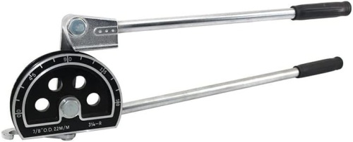 7/8" O.D. Tube Bender Lever Type Manual Tubing Pipe Bending Tool 180 Degree Bending Angle HVAC Repair for Soft Copper Aluminum Thin Steel Tubing - Lot 243