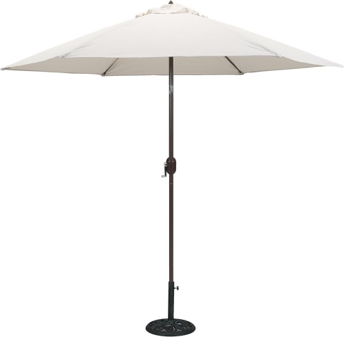 TropiShade 9 ft Bronze Aluminum Patio Umbrella with Antique White Polyester Cover  - Lot 51
