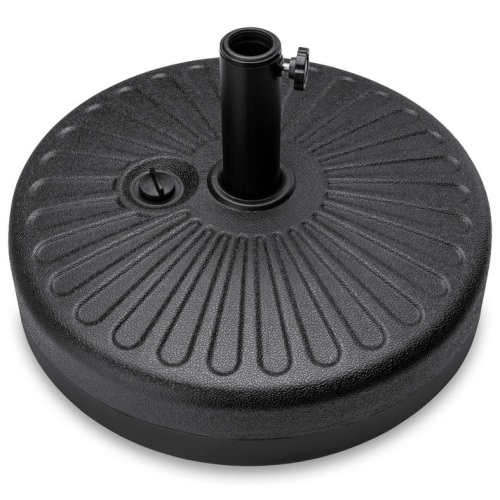 Plastic Patio Umbrella Base Pole Holder Accessory w/ Adjustable Knob 19.5"(Dia) x 11.61"(H) - Lot 58