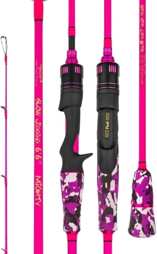 GOOFISH® Pink 6'6"(195cm) Solid Nano Tech Blank Saltwater Slow Pitch Jigging Rod PE1-2 Jig 60-200g - Lot 273