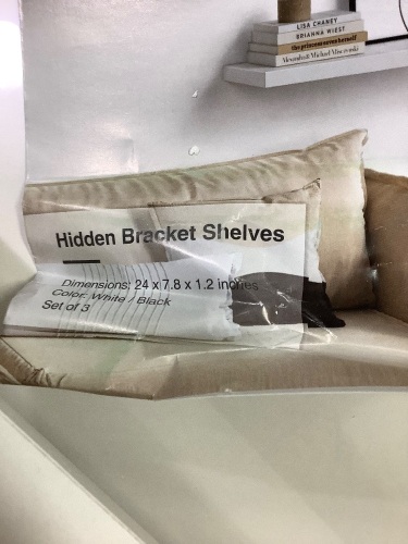 hidden bracket shelves 24X7.8 X 1.2in - Lot 297