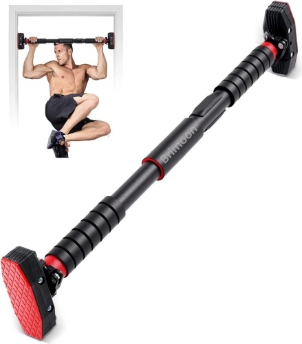 Brimoon Pull Up Bar for Doorway, Chin Up Bar with No Screws, Upgrade Strength Training Pull-Up Bars with Double Locking Mechanism for Home Gym Workout, Max Load 550lbs and Adjustable Width 27.55"-39.37"  - Lot 323