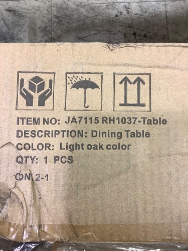 ja7115 rh1037-table dining table light oak color - Lot 212
