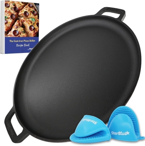 StarBlue 16 Inch Cast Iron Pizza Pan Round Griddle  - Lot 310