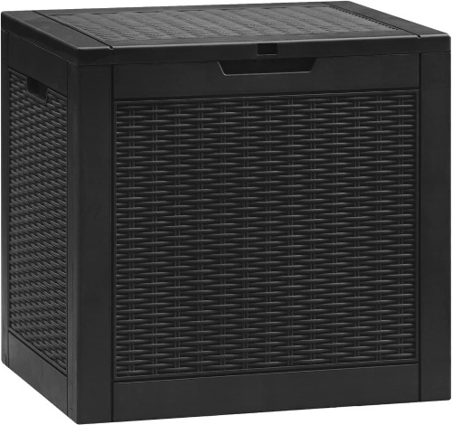 Deck Box 31 Gallon Outdoor Storage Box for Delivery, Waterproof Delivery Box with Lock for Patio Tools, Outdoor Cushions Pillows, Garden Supplies, Pet Stuff and Pool Accessories, Rattan  - Lot 112
