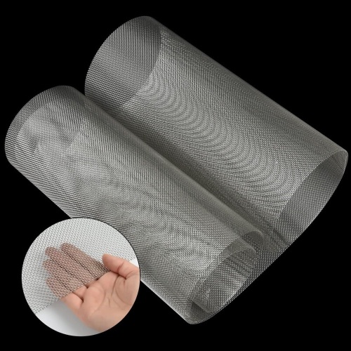 LABALPHA 304 Stainless Steel Screen, 5 Mesh Metal Mesh Screen 19.6 inch X 8 ft(50cm X 244cm), Wire Diameter 1mm, Hard and Heat Resisting - Lot 227