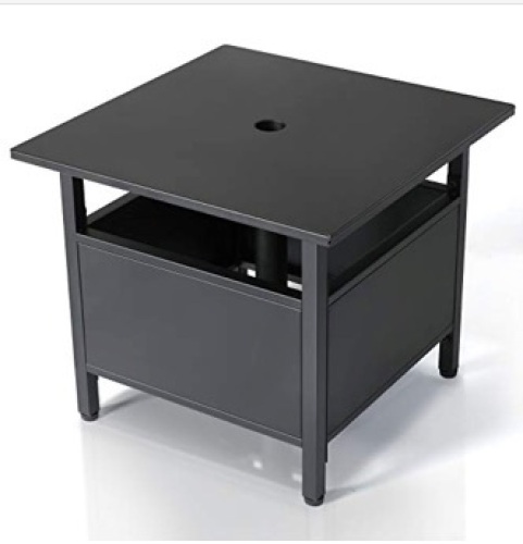 TOOCA Patio Side Table with Umbrella Hole, Appears New, Sold as is - Lot 6