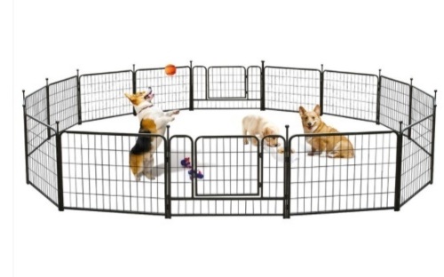 TOOCA Dog Pen Fence 16 Panels 24'' Height, Appears New, Sold as is - Lot 26
