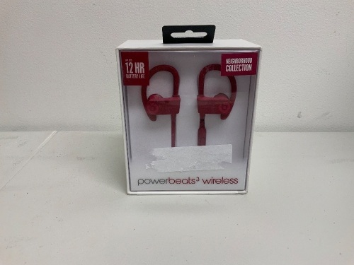 Powerbeats 3 Wireless, Brick Red, New/Unopened - Lot 46