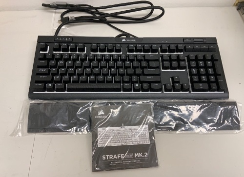 Corsair Strafe RGB MK.2 Gaming Keyboard, E-Comm Return, Untested, Has broken leg - Lot 78