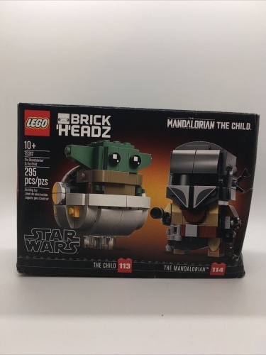 LEGO Brickheadz The Mandalorian & The Child, New/Unopened, Box has wear - Lot 296