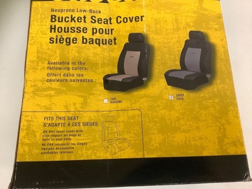 Neoprene Low-Back Bucket Seat Cover, E-Comm Return, Sold As-is - Lot 320