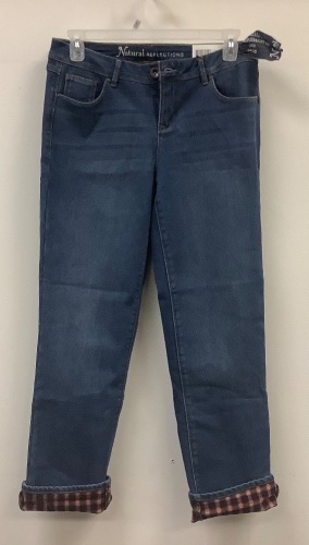 Natural Reflections Fleece-Lined Jeans for Ladies, 8, New, Sold as is - Lot 329