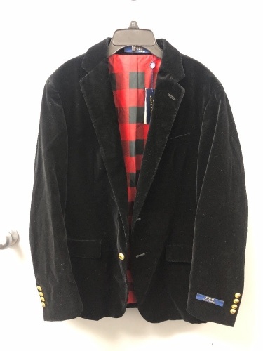 Polo Ralph Lauren Mens Velvet Blazer 42R, Appears New, Sold as is - Lot 723