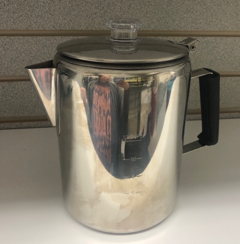 Stainless Steel Stovetop Percolator - 12 Cup, E-Commerce Return, Sold as is - Lot 221