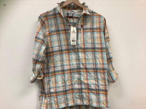 Ascend Mens Plaid Button Down, Medium, Appears New - Lot 166G