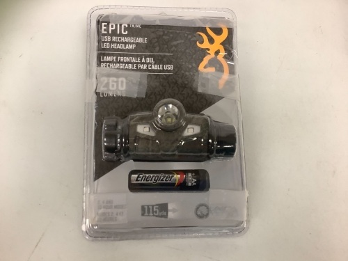 EPIC USB Rechargeable Headlamp, E-Comm Return - Lot 305G