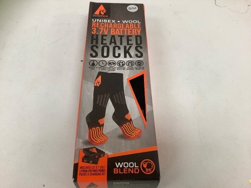 Action Heat Wool Heated Socks, E-Comm Return, Missing Batteries  - Lot 337G
