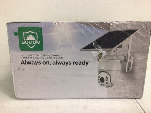 Soliom Outdoor Solar Battery Powered Security Camera, Appears New, Sold as is - Lot 522
