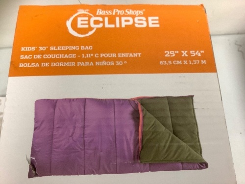 Eclipse Kids 30" Sleeping Bag, Appears New - Lot 723G