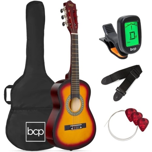 Kids Acoustic Guitar Beginner Starter Kit with Carrying Case - 30in  - Lot 7365