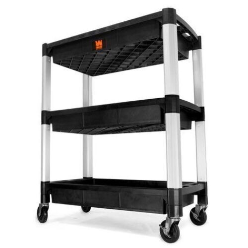 WEN 73163 Three-Tray 300-Pound Capacity Triple Decker Service and Utility Cart - Lot 634