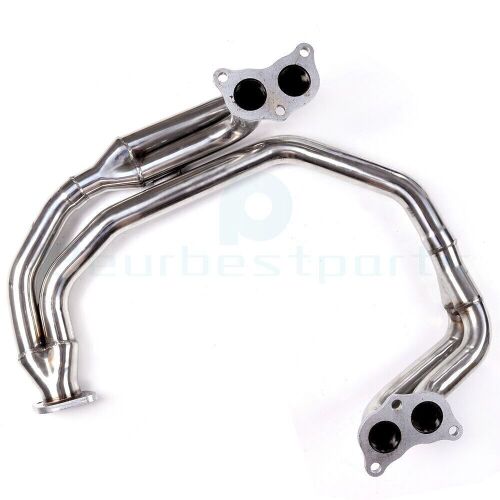 Stainless Racing Header Manifold Exhaust for 97-05 Subaru Impreza 2.5 RS  - Lot 659