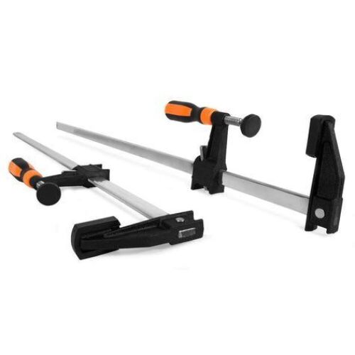 WEN CLF224 24 in. x 2.5 in. Quick-Adjust Steel Bar Clamps with Throat and Micro-Adjustment Handle, 2 Pack - Lot 702