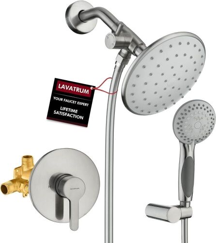 Lavatrum Brushed Nickel Shower Faucet Set  - Lot 749