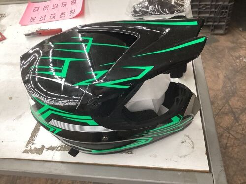Motocross Helmet with Goggles & Gloves - Lot 599