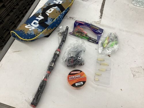 Fishing Rod Set with Bag  - Lot 486