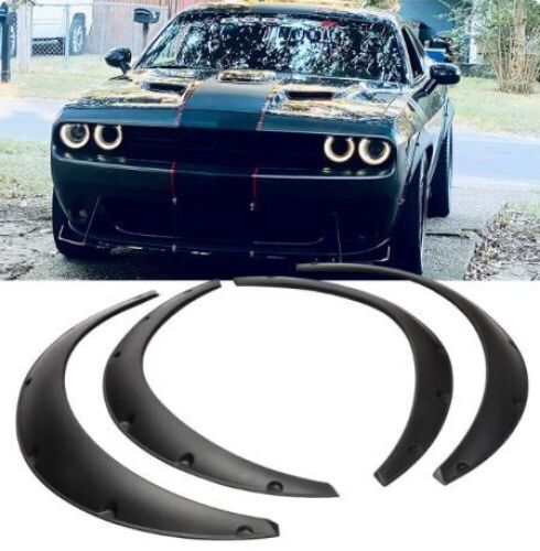 Fender Flares Extra Wide 4.5" for Dodge Charger SRT RT, 4 Pcs - Lot 666