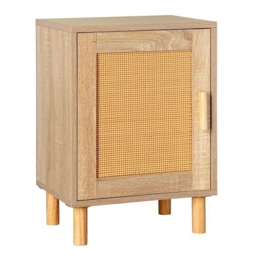 Rattan Side Table with Storage - Lot 469