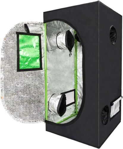 CoolGrows 2x2 Feet Mylar Grow Tent with Obeservation Window and Floor Tray for Indoor Gardening Plant Growing - Lot 427