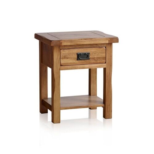 Original Rustic Solid Oak Side Table  - Lot 21