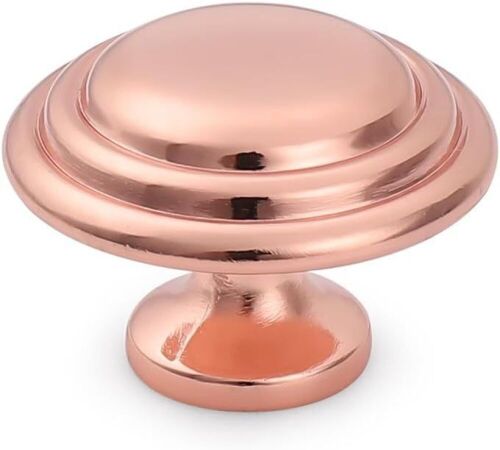 Lot of (25) Gobrico 1-3/8" Shiny Copper Bifold Cabinet Knobs Rose Gold  - Lot 483