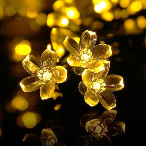 Lot of (5) LED Flower Fairy String Lights, Warm White - Lot 345