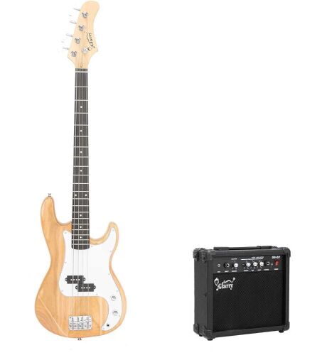 GLARRY Full Size Electric Bass Guitar with 20W AMP - Lot 50