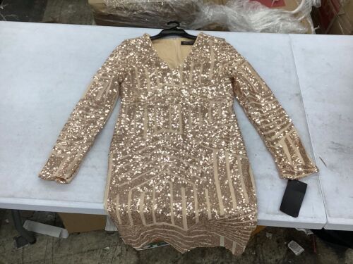 Miss Ord Gold Sequin Dress, XL  - Lot 352