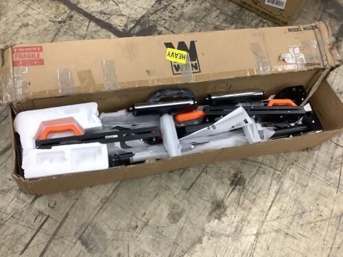 WEN MSA330 Collapsible Rolling Miter Saw Stand with 3 Onboard Outlets - Missing Wheels - Lot 441
