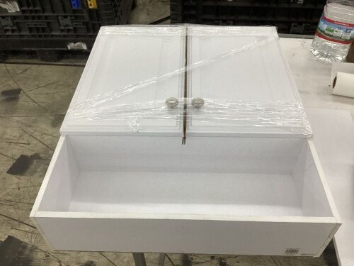 Glacier Bay 23.1 in. W x 27.9 in. H White Rectangular Medicine Cabinet without Mirror with Adjustable Shelves - Lot 144