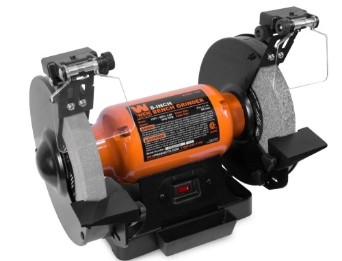 WEN BG4282 4.8-Amp 8-Inch Single Speed Bench Grinder with LED Work Lights - Lot 159