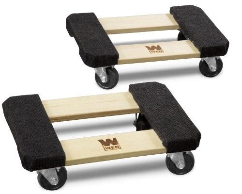 WEN DL1812 1320 lbs. Capacity 12 in. x 18 in. Hardwood Furniture Moving Dolly, Two Pack - Lot 296