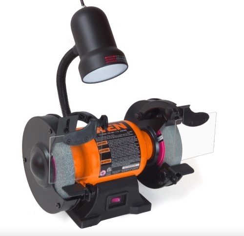 WEN BG4276 2.1-Amp 6-Inch Single Speed Bench Grinder with Flexible Work Light - Lot 299