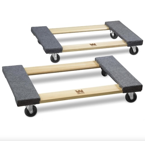 WEN 721830 1320-Pound Capacity 18-by-30-Inch Hardwood Mover’s Dolly, 2-Pack - Lot 314