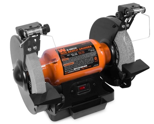 WEN BG4282 4.8-Amp 8-Inch Single Speed Bench Grinder with LED Work Lights - Lot 145