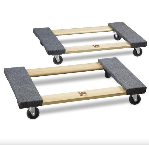WEN 721830 1320-Pound Capacity 18-by-30-Inch Hardwood Mover’s Dolly, 2-Pack - Lot 138