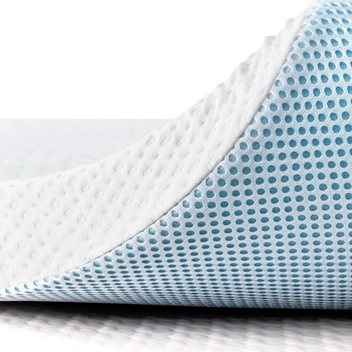 subrtex 4 Inch Gel-Infused Memory Foam Bed Mattress Topper High Density Cooling Pad Removable Fitted Cover Ventilated Design (King) - Lot 90