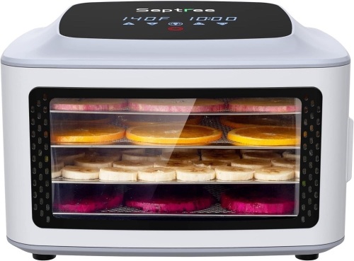 Septree Food Dehydrator 4 Stainless Steel Trays Food Dryer Machine with Digital Timer, Temperature Control and Safety Over Heat Protection for Jerky Herbs Fruit Veggies Snacks  - Lot 94